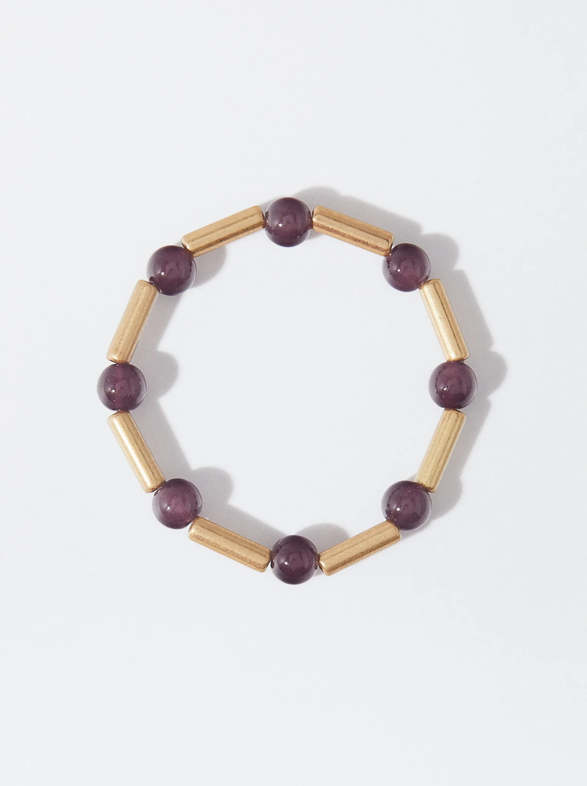 PARFOIS Pulsera Elástica Con Abalorios Violeta Cheap