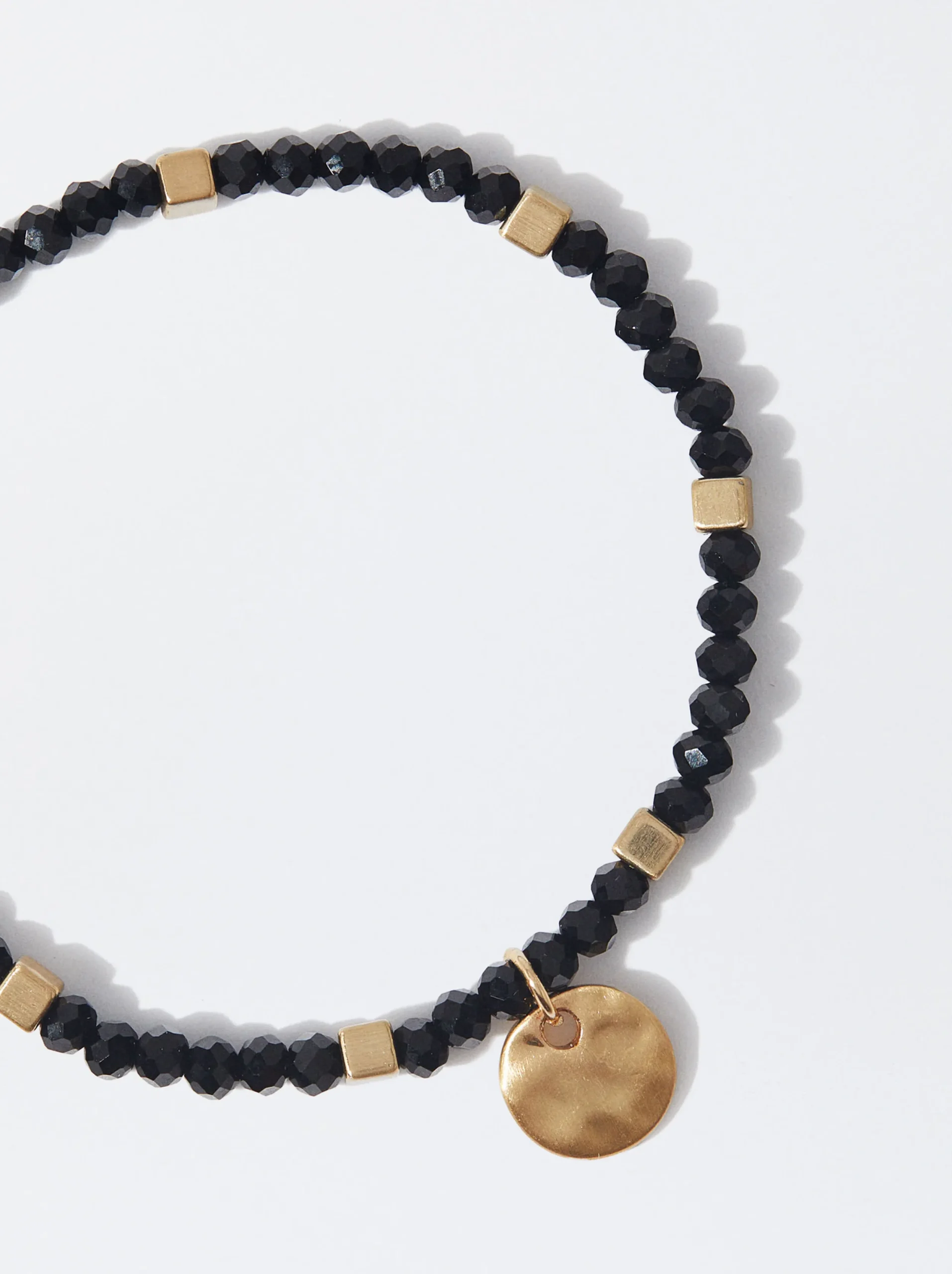PARFOIS Pulsera Elástica Detalles Monocolor Negro Store