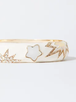 PARFOIS Pulsera Esmaltada Con Cristales Beige Outlet