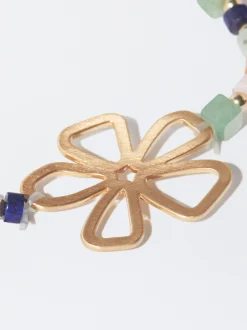 PARFOIS Pulsera Flor Con Cer&aacute;mica Multicor Outlet