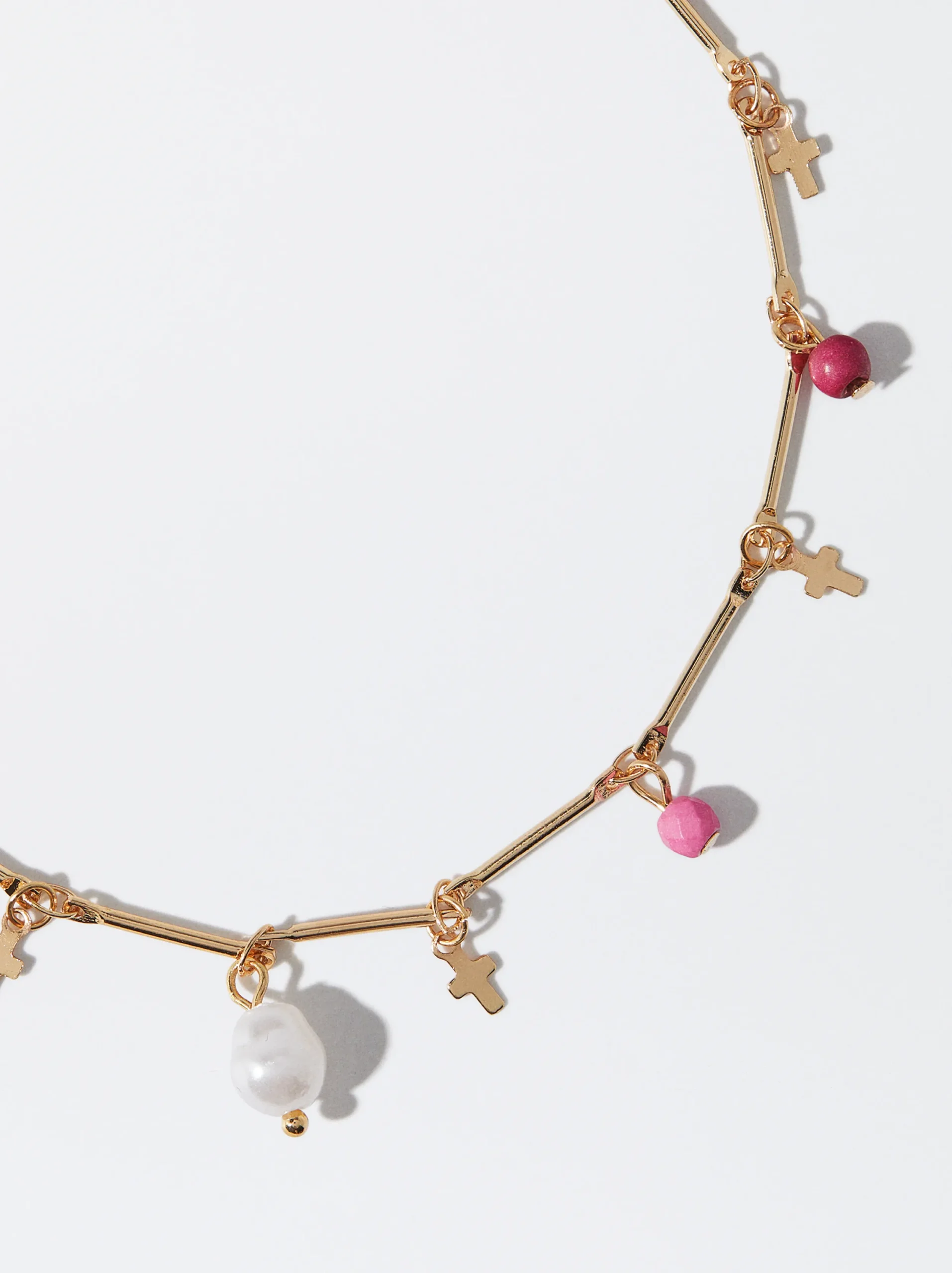 PARFOIS Pulsera Tobillera Con Piedra Y Charms Multicor New