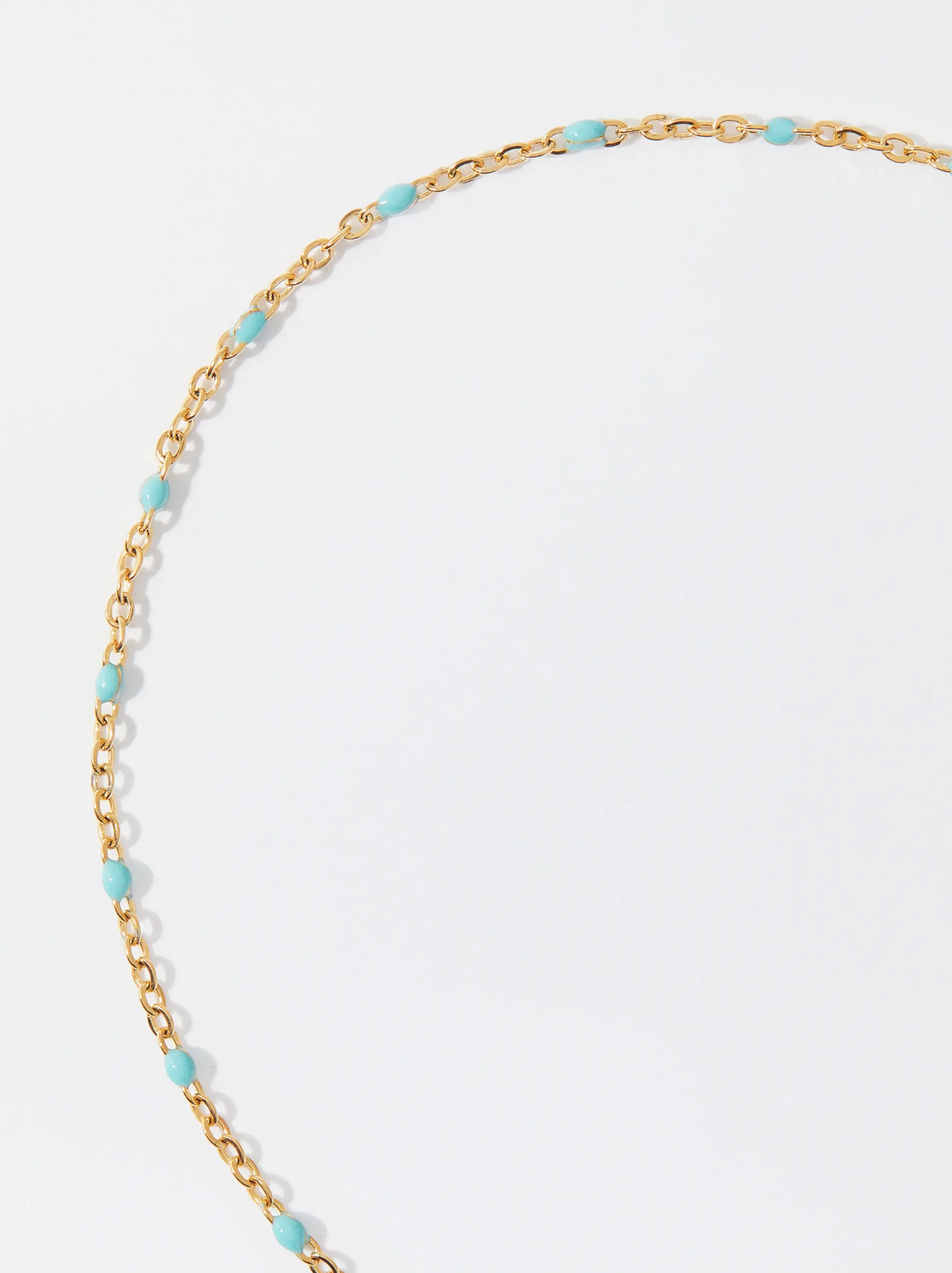 PARFOIS Pulsera Tobillera De Acero Esmaltada Violeta Cheap