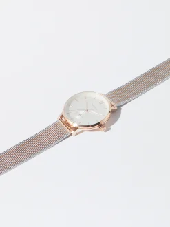 PARFOIS Reloj Acero Correa De Malla Met&aacute;lica Plateado Store