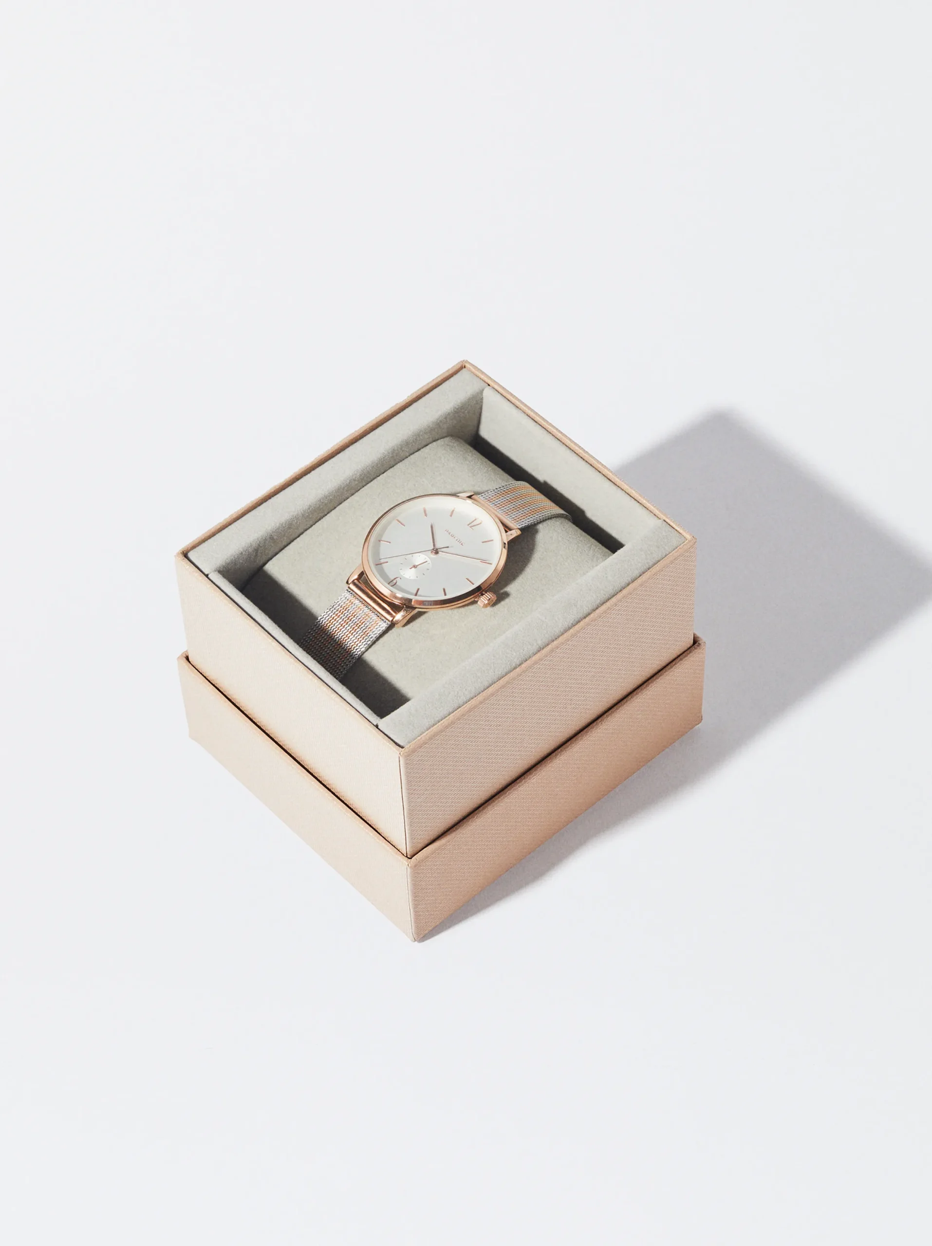 PARFOIS Reloj Acero Correa De Malla Metálica Plateado Store