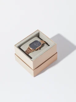 PARFOIS Reloj Acero Correa De Malla Metálica Oro Rosa Clearance