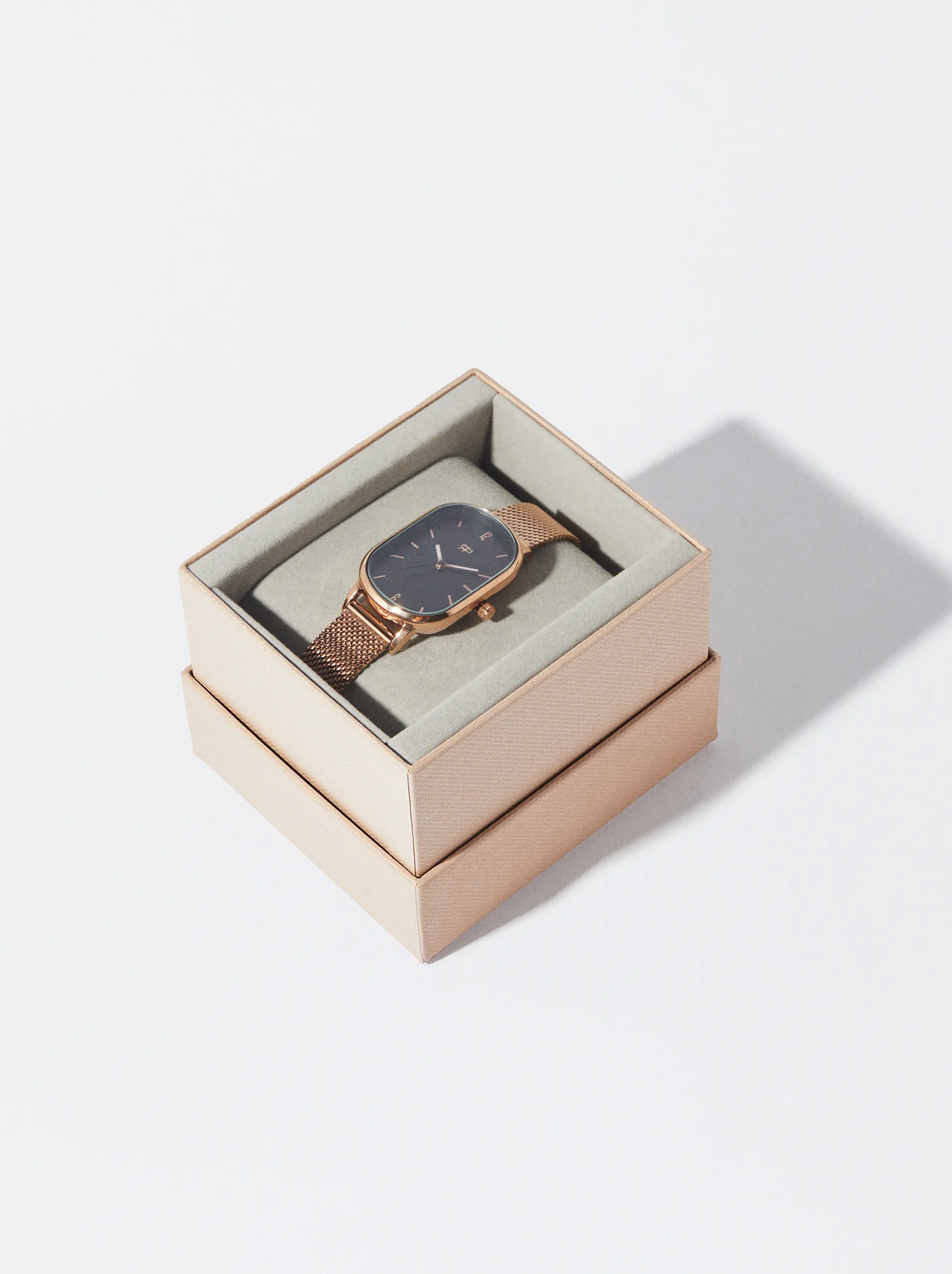PARFOIS Reloj Acero Correa De Malla Metálica Oro Rosa Clearance