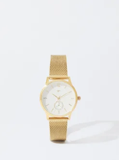 PARFOIS Reloj Acero Personalizable Dorado Outlet