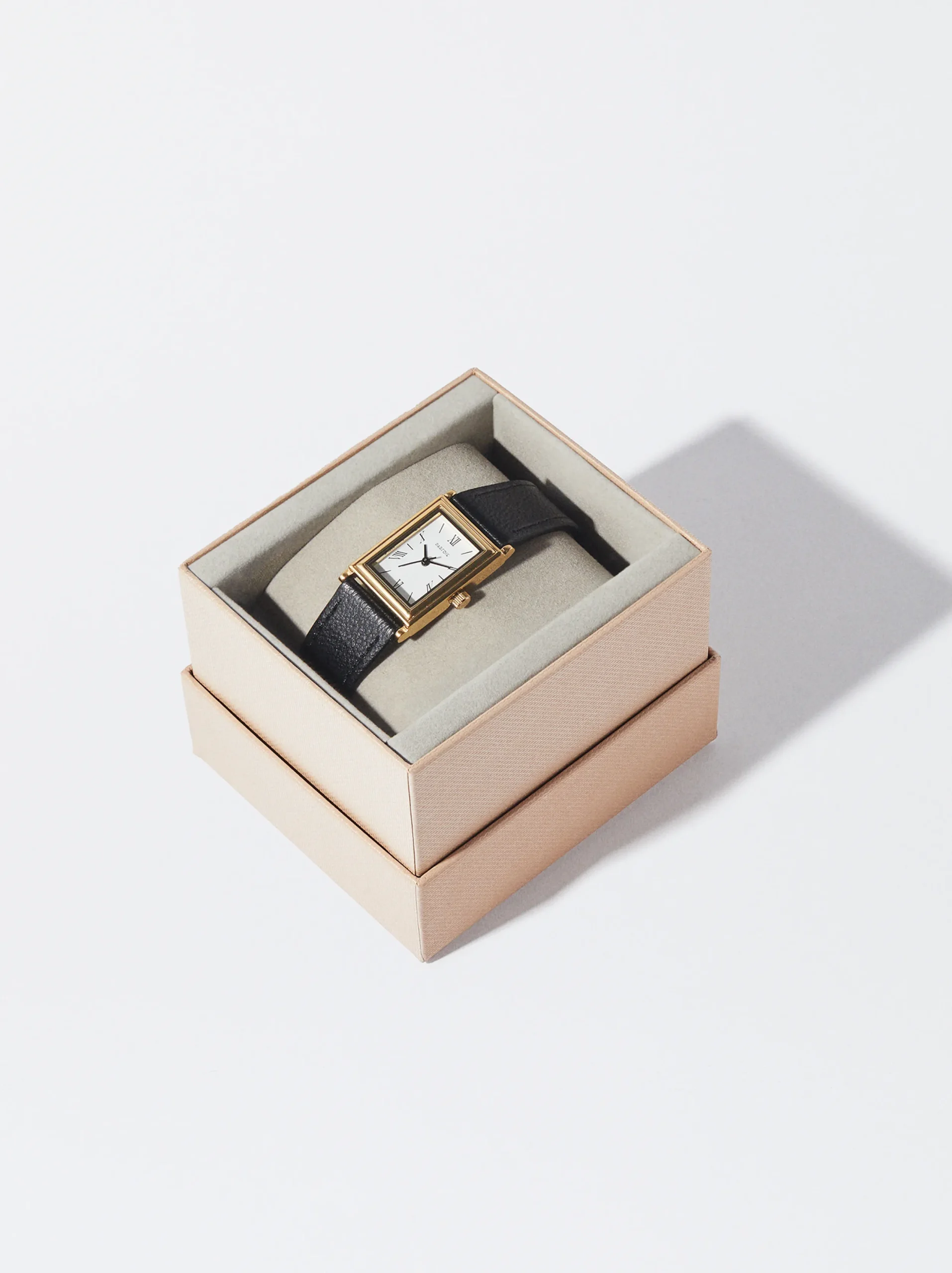 PARFOIS Reloj Con Caja Cuadrada Negro Clearance