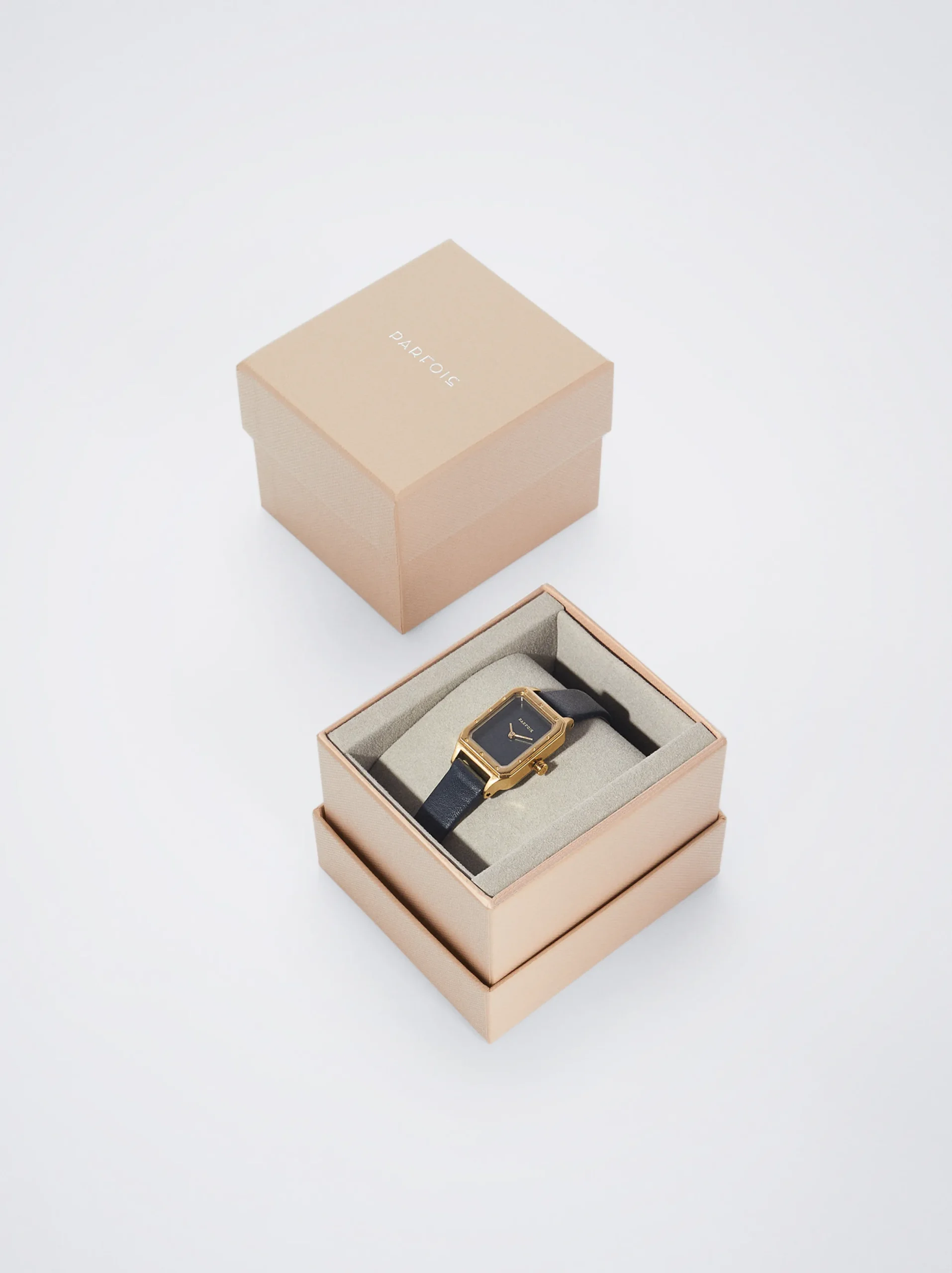 PARFOIS Reloj Con Caja Cuadrada Negro Clearance