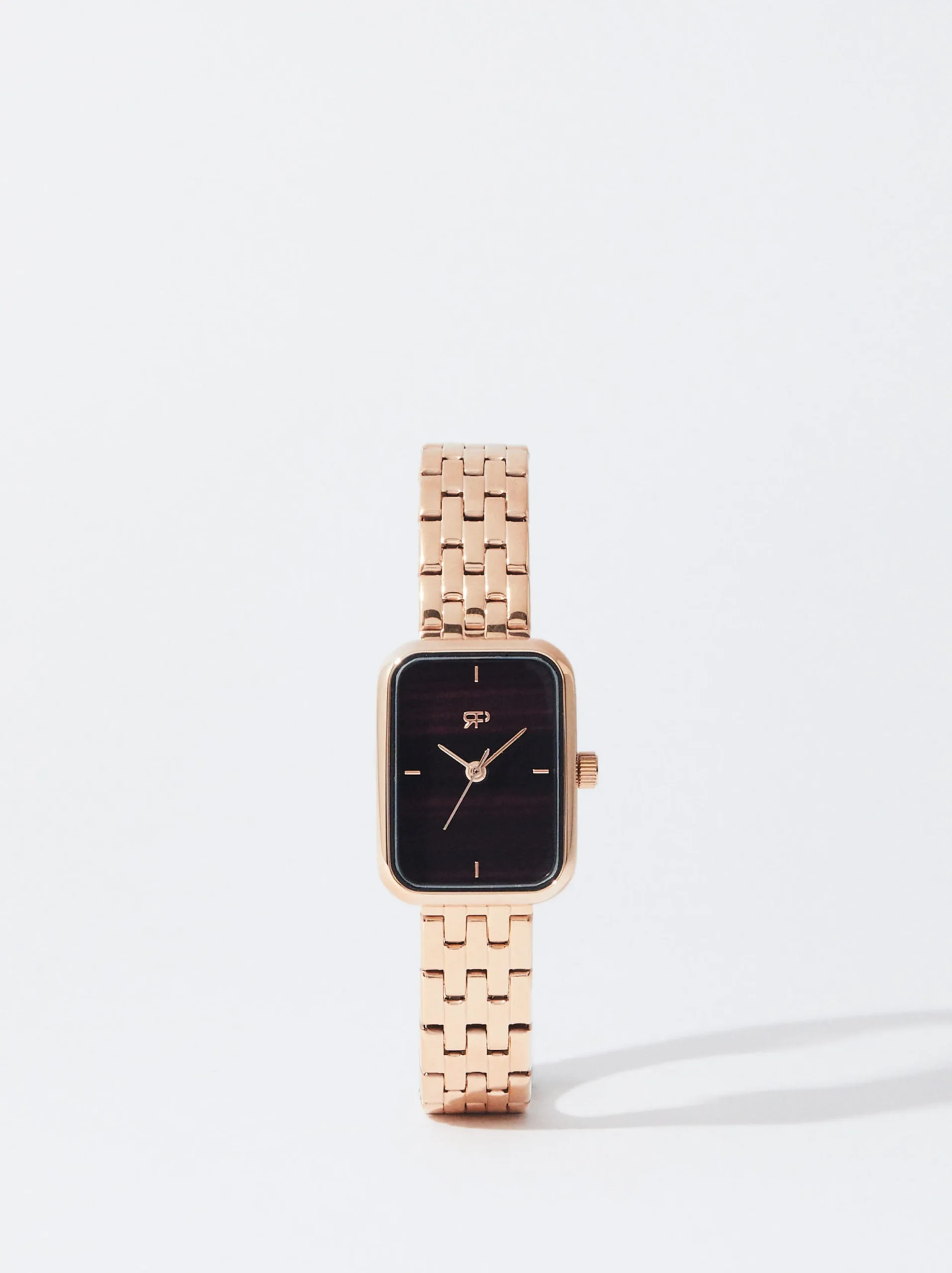 PARFOIS Reloj De Acero Caja Con Strass Burdeos Clearance