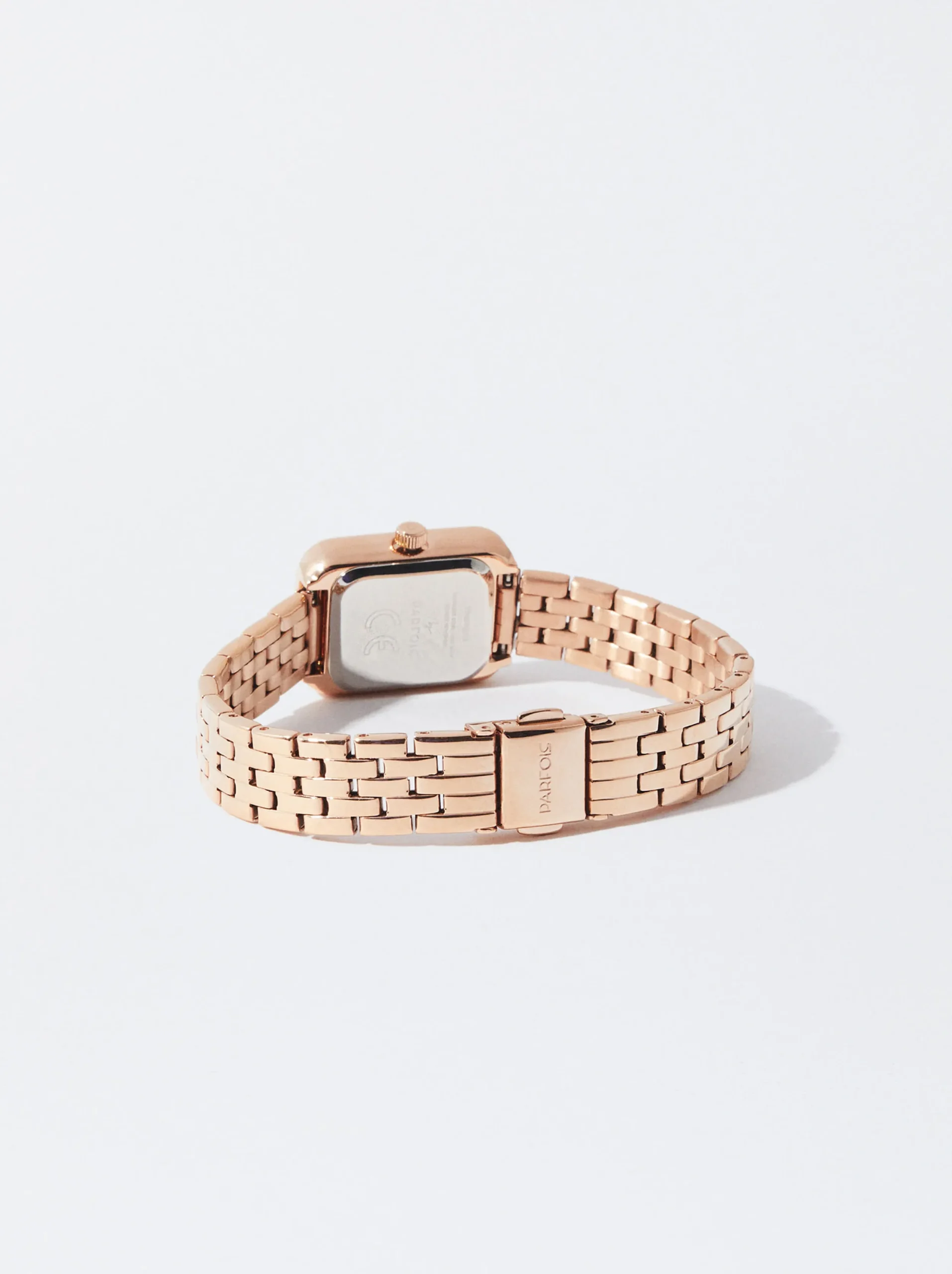 PARFOIS Reloj De Acero Caja Con Strass Burdeos Clearance