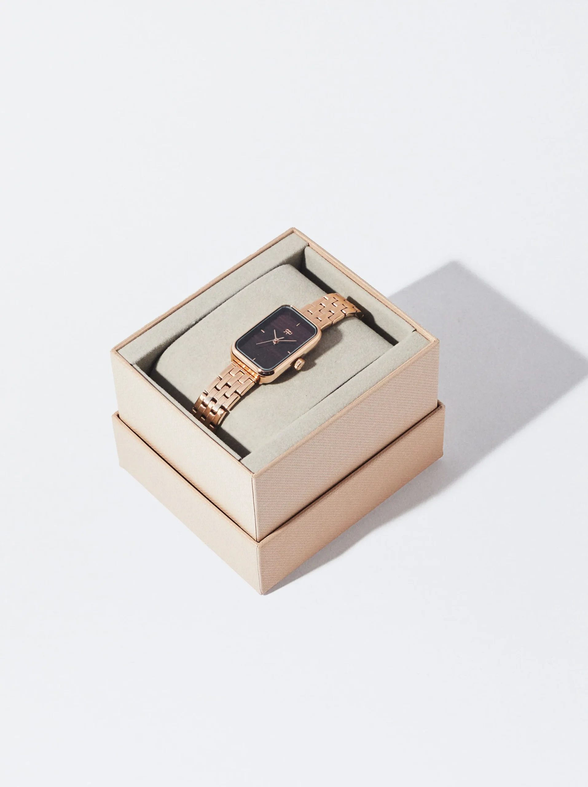 PARFOIS Reloj De Acero Caja Con Strass Burdeos Clearance