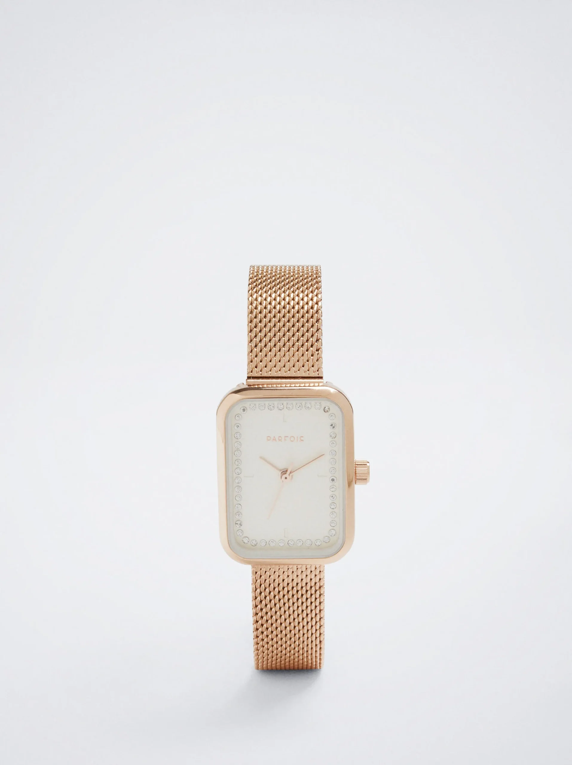 PARFOIS Reloj De Acero Con Caja Cuadrada Oro Rosa Online
