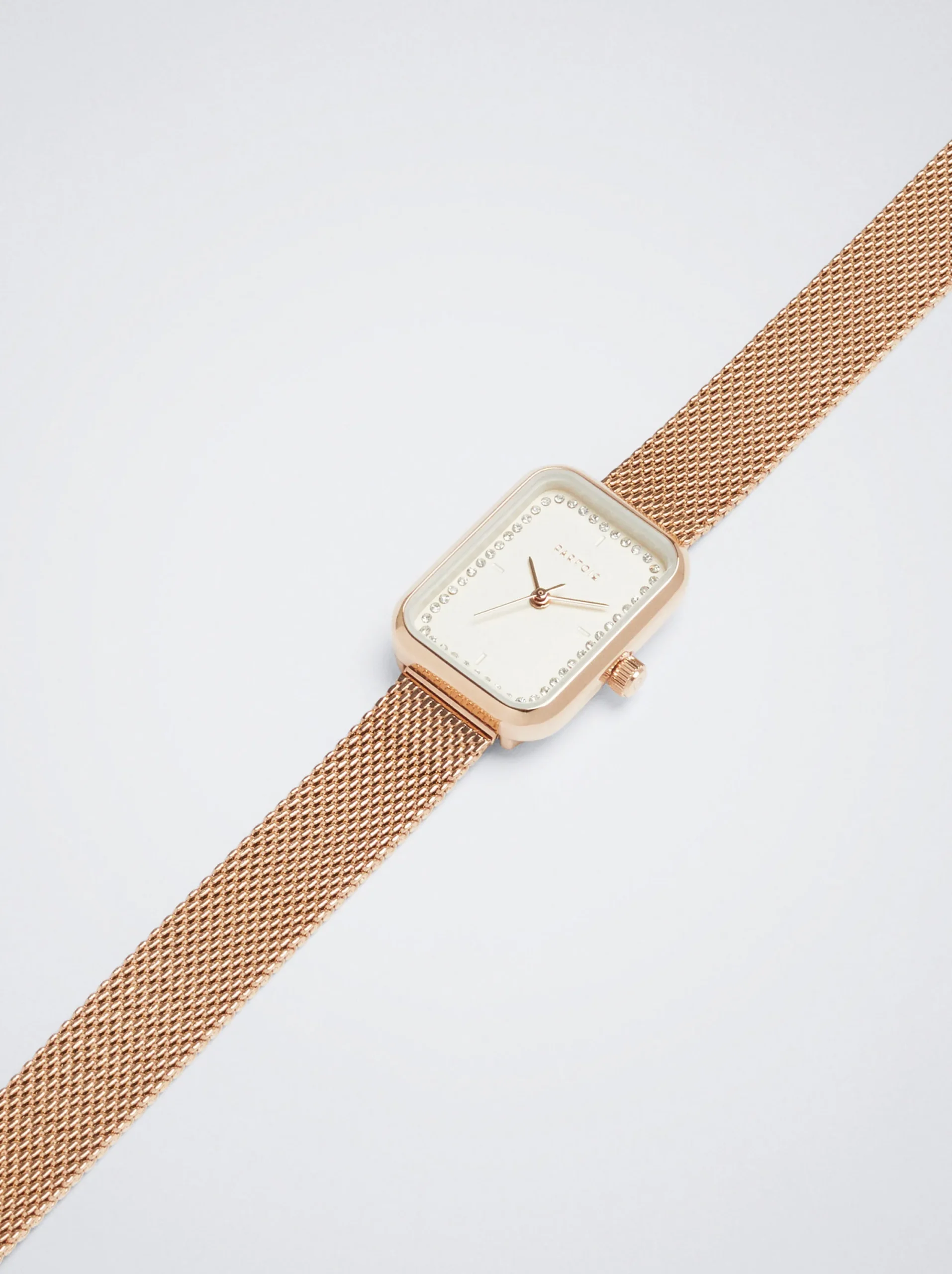 PARFOIS Reloj De Acero Con Caja Cuadrada Oro Rosa Online