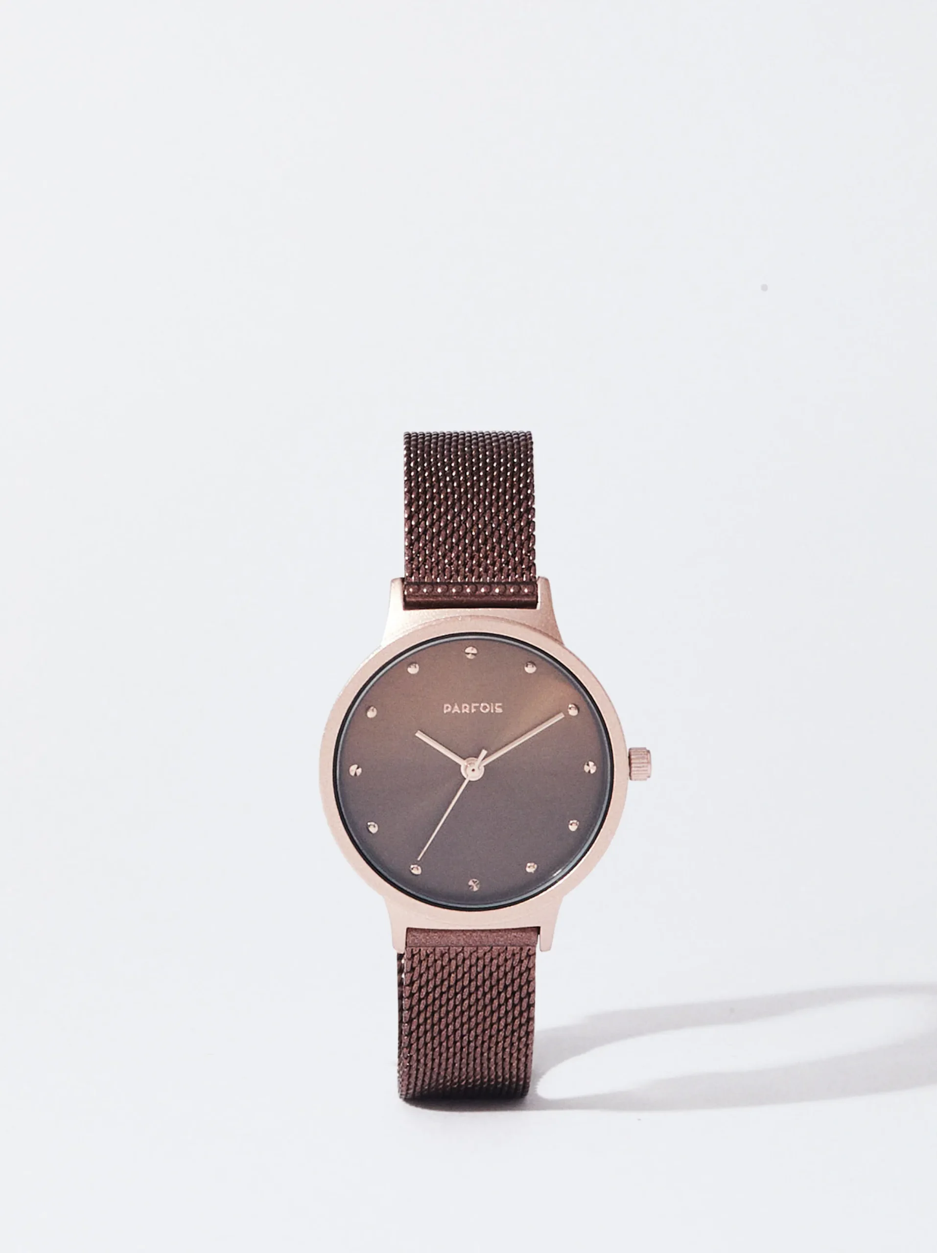 PARFOIS Reloj De Acero Correa De Malla Metálica Marrón Store