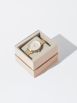 PARFOIS Reloj De Pulsera De Acero Dorado Hot