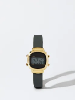 PARFOIS Reloj Digital Con Correa De Silicona Gris Fashion