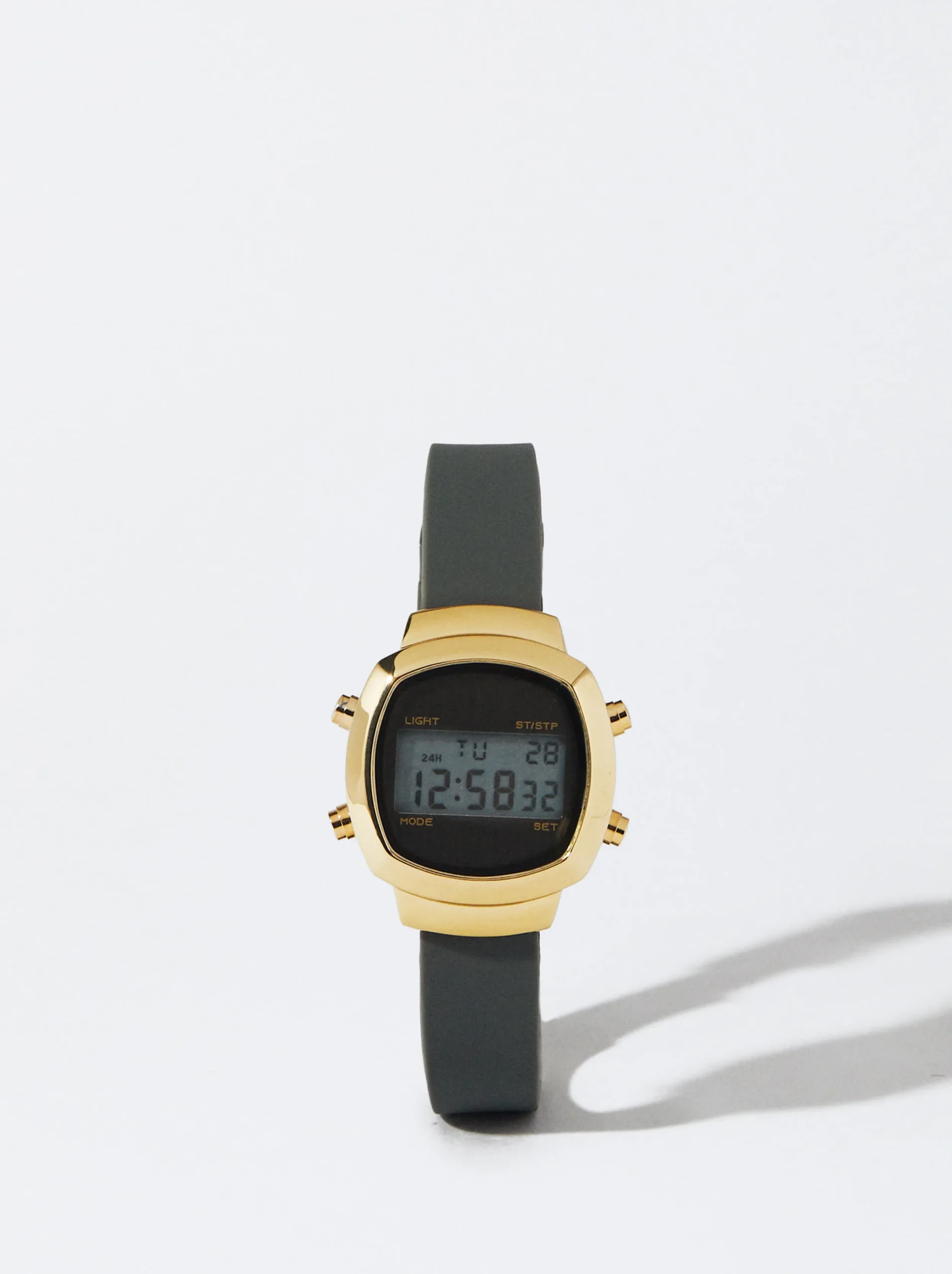 PARFOIS Reloj Digital Con Correa De Silicona Gris Fashion
