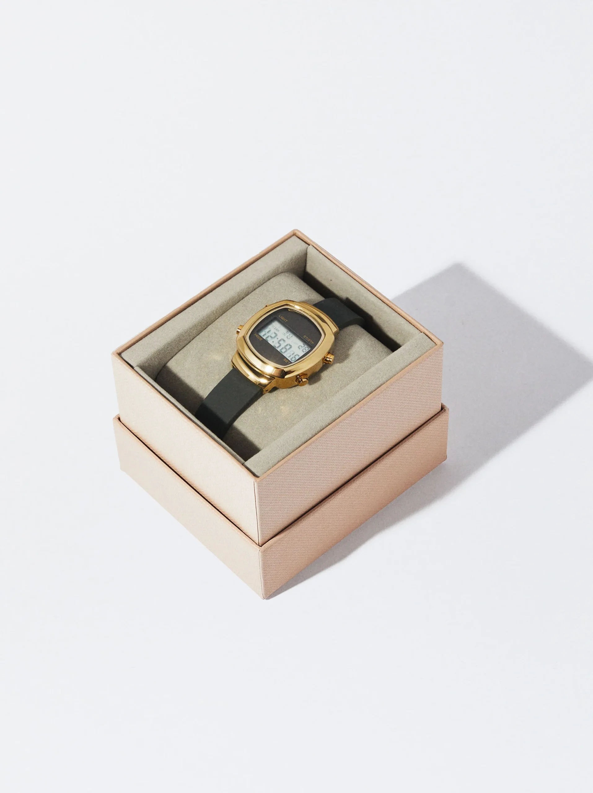 PARFOIS Reloj Digital Con Correa De Silicona Gris Fashion