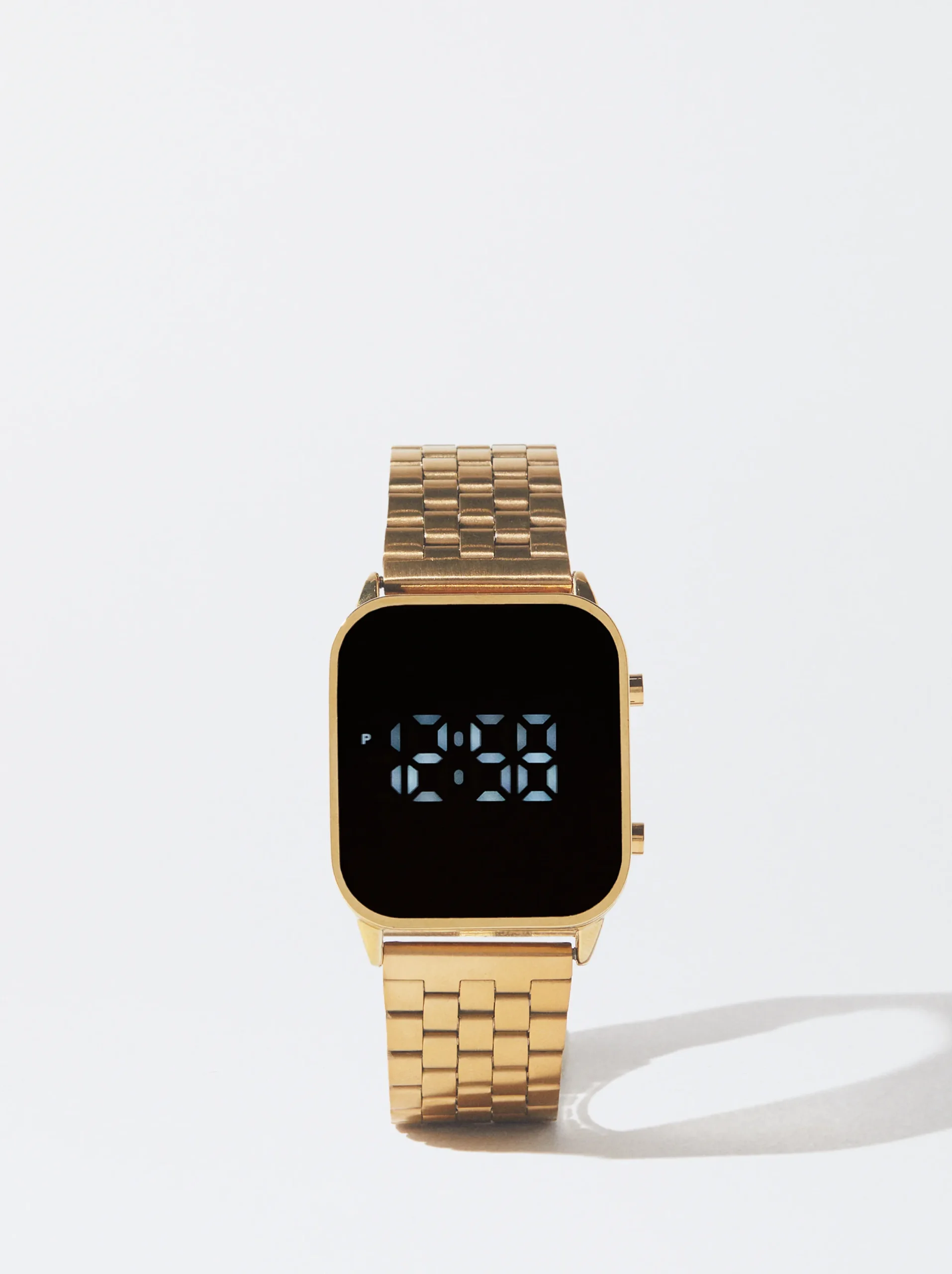 PARFOIS Reloj Digital De Acero Dorado Fashion