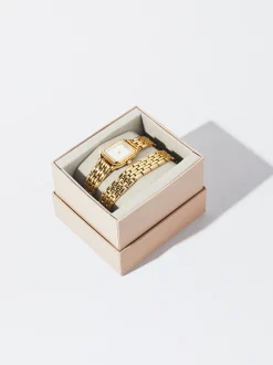 PARFOIS Reloj Pulsera Doble Dorado New