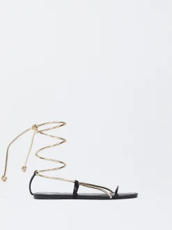 PARFOIS Sandalia Plana Atada Negro Cheap