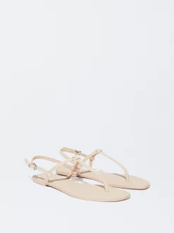 PARFOIS Sandalia Plana Con Nudo Rosa Flash Sale