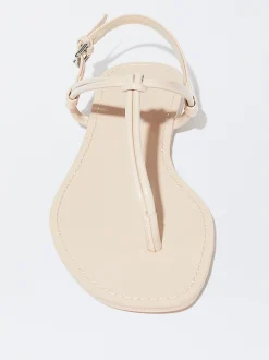 PARFOIS Sandalia Plana Con Nudo Rosa Flash Sale