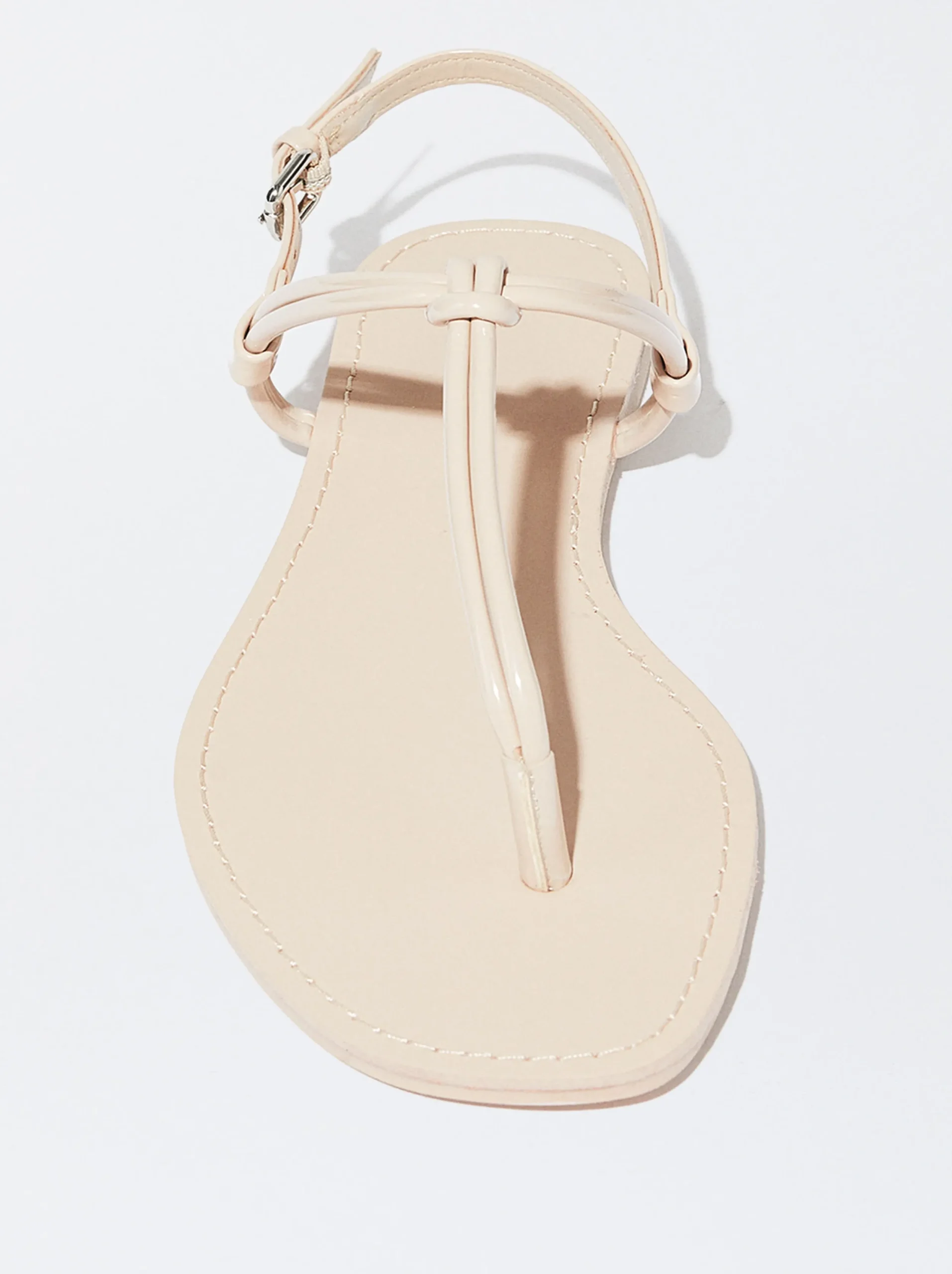 PARFOIS Sandalia Plana Con Nudo Rosa Flash Sale