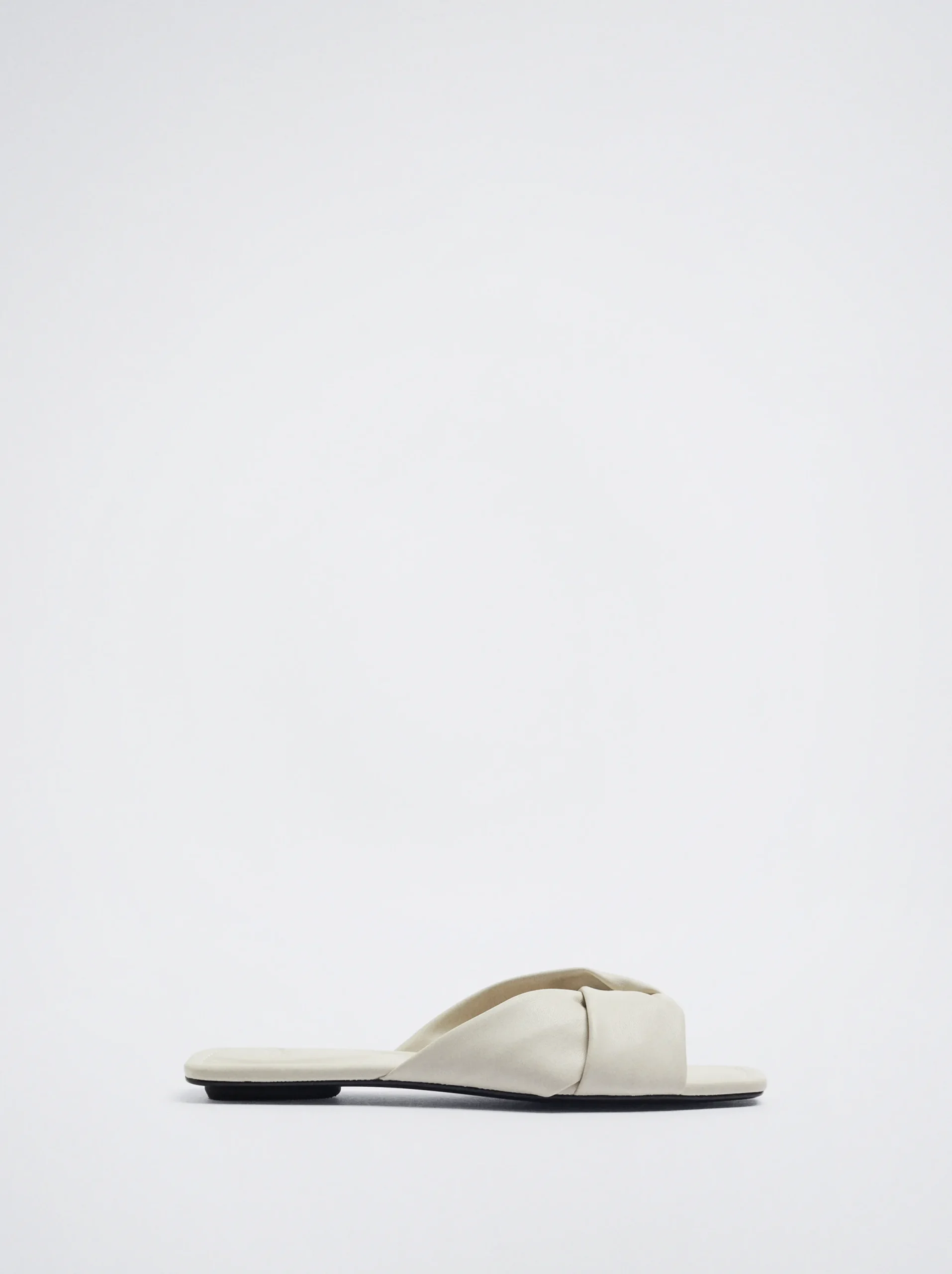 PARFOIS Sandalia Plana Con Nudo Blanco Cheap