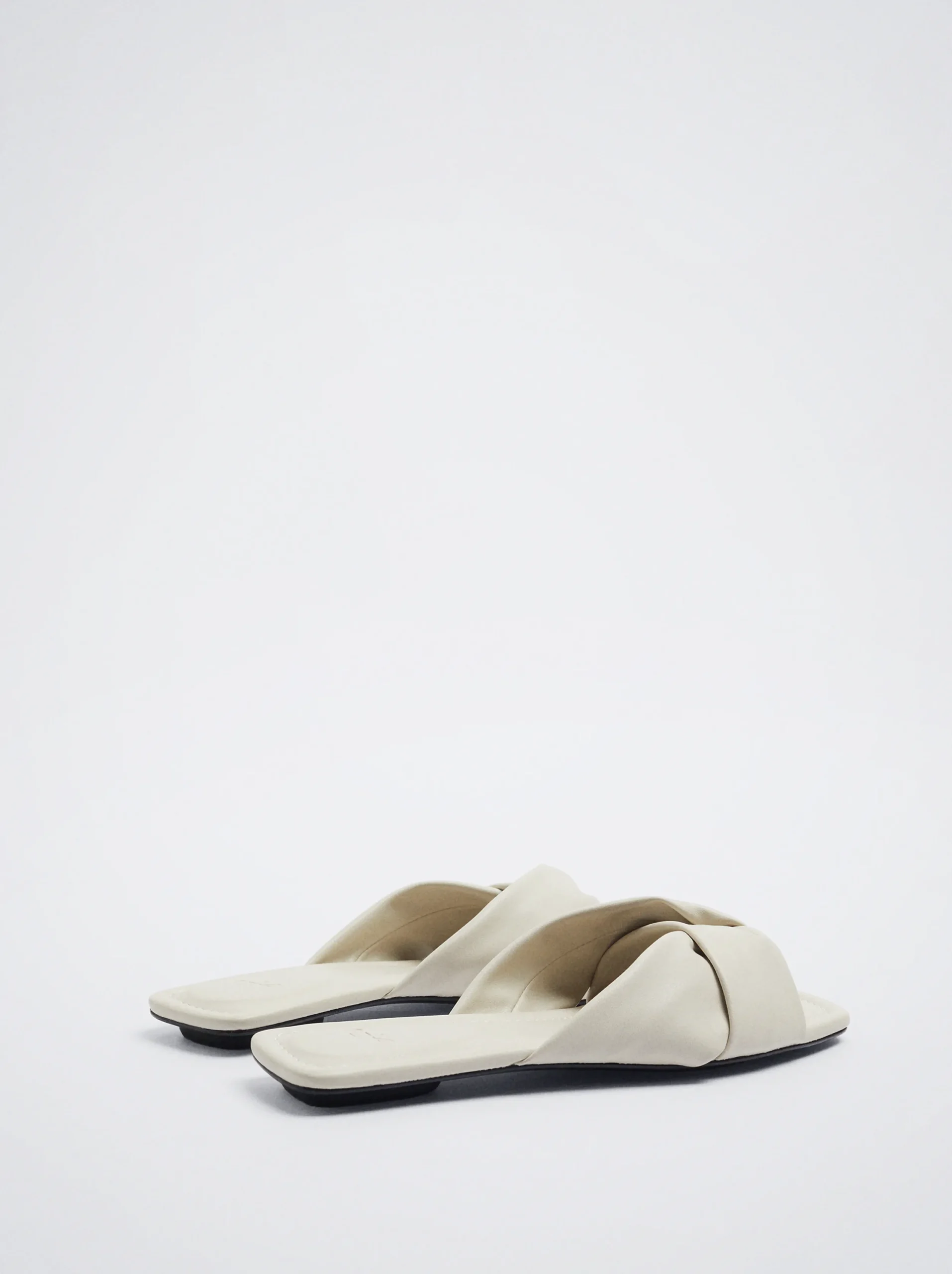 PARFOIS Sandalia Plana Con Nudo Blanco Cheap