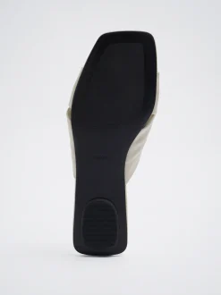PARFOIS Sandalia Plana Con Nudo Blanco Cheap