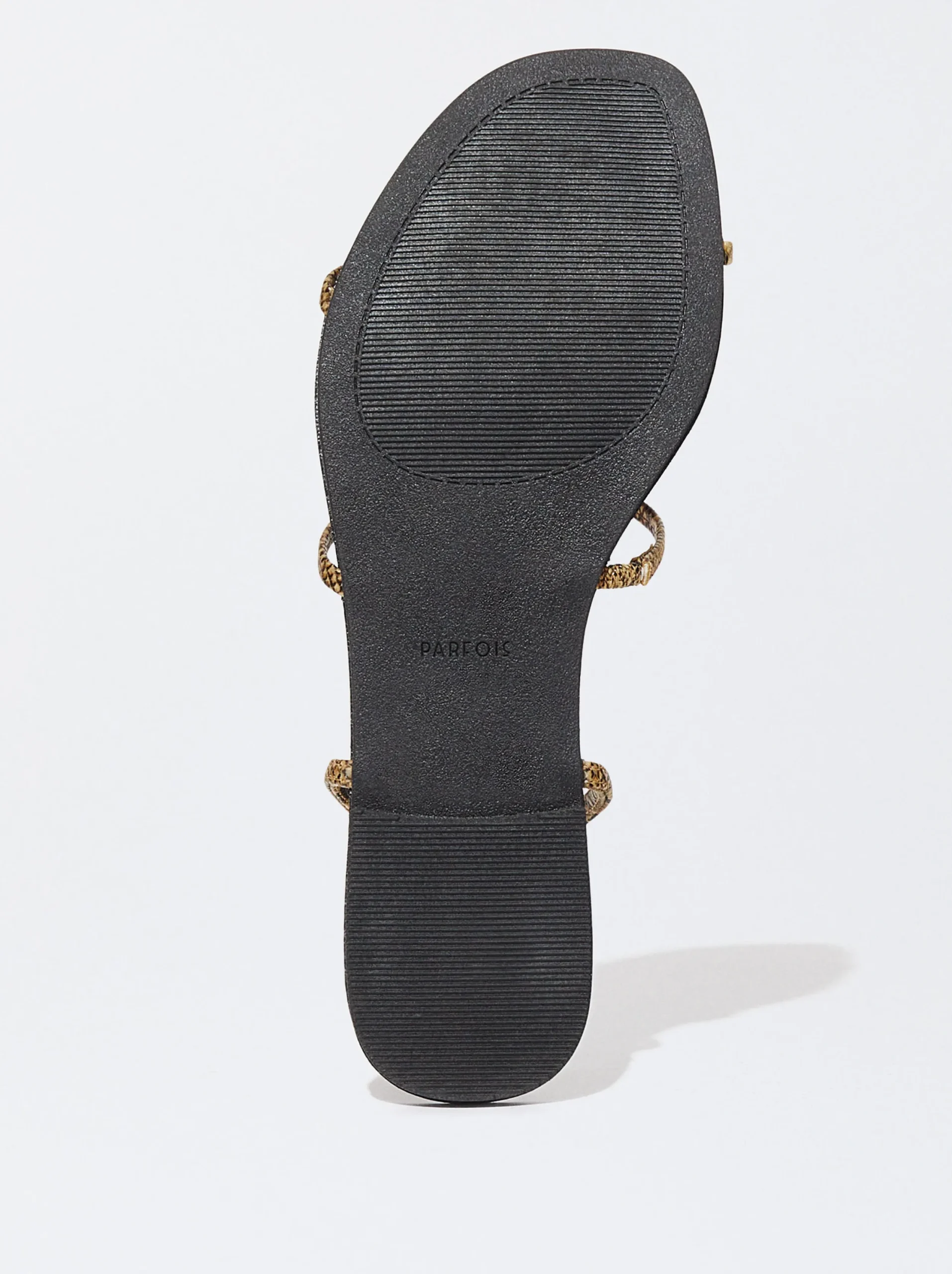 PARFOIS Sandalia Plana Tiras Camel Cheap