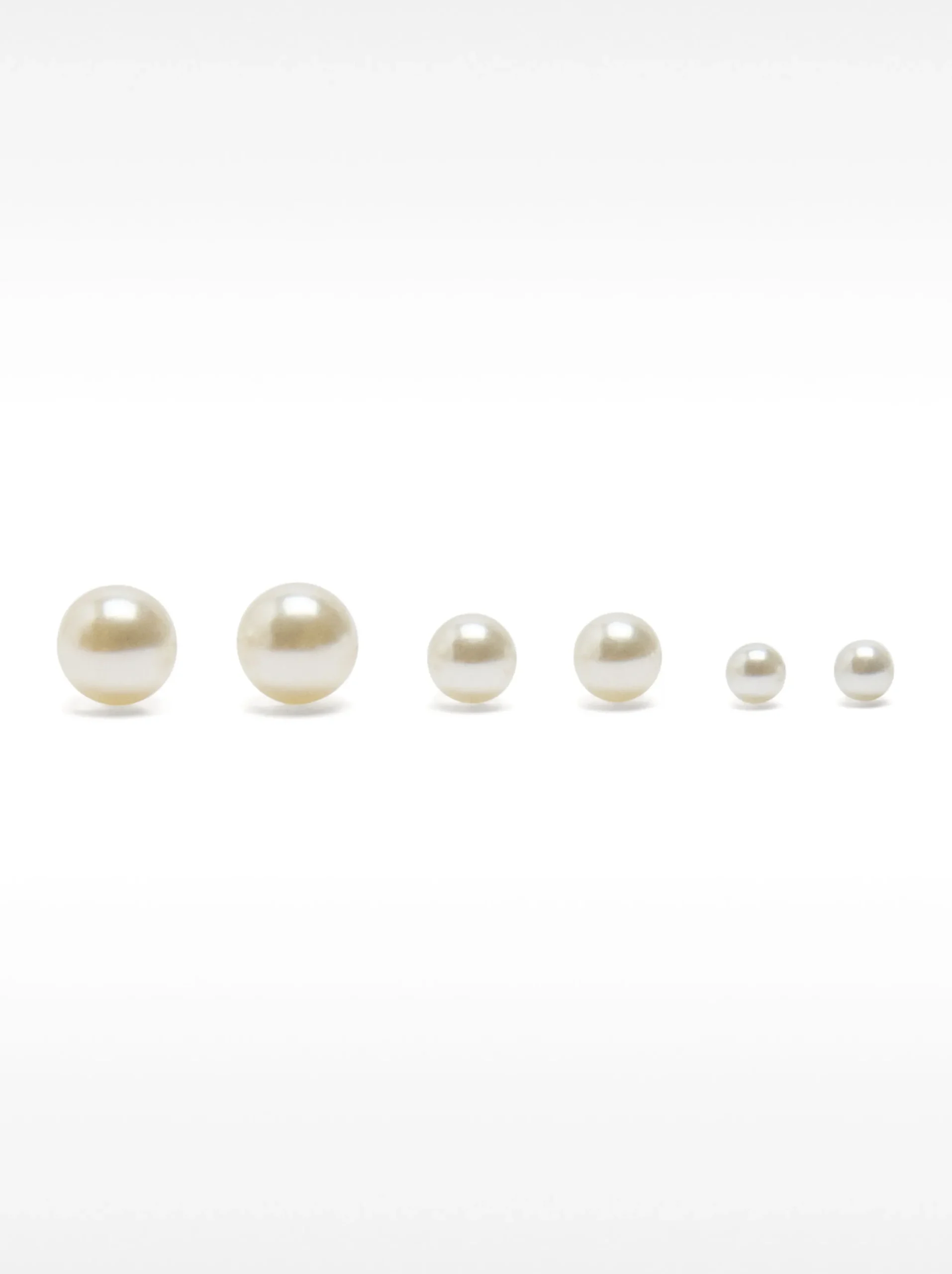 PARFOIS Set De Pendientes Cortos Perlas Beige Flash Sale