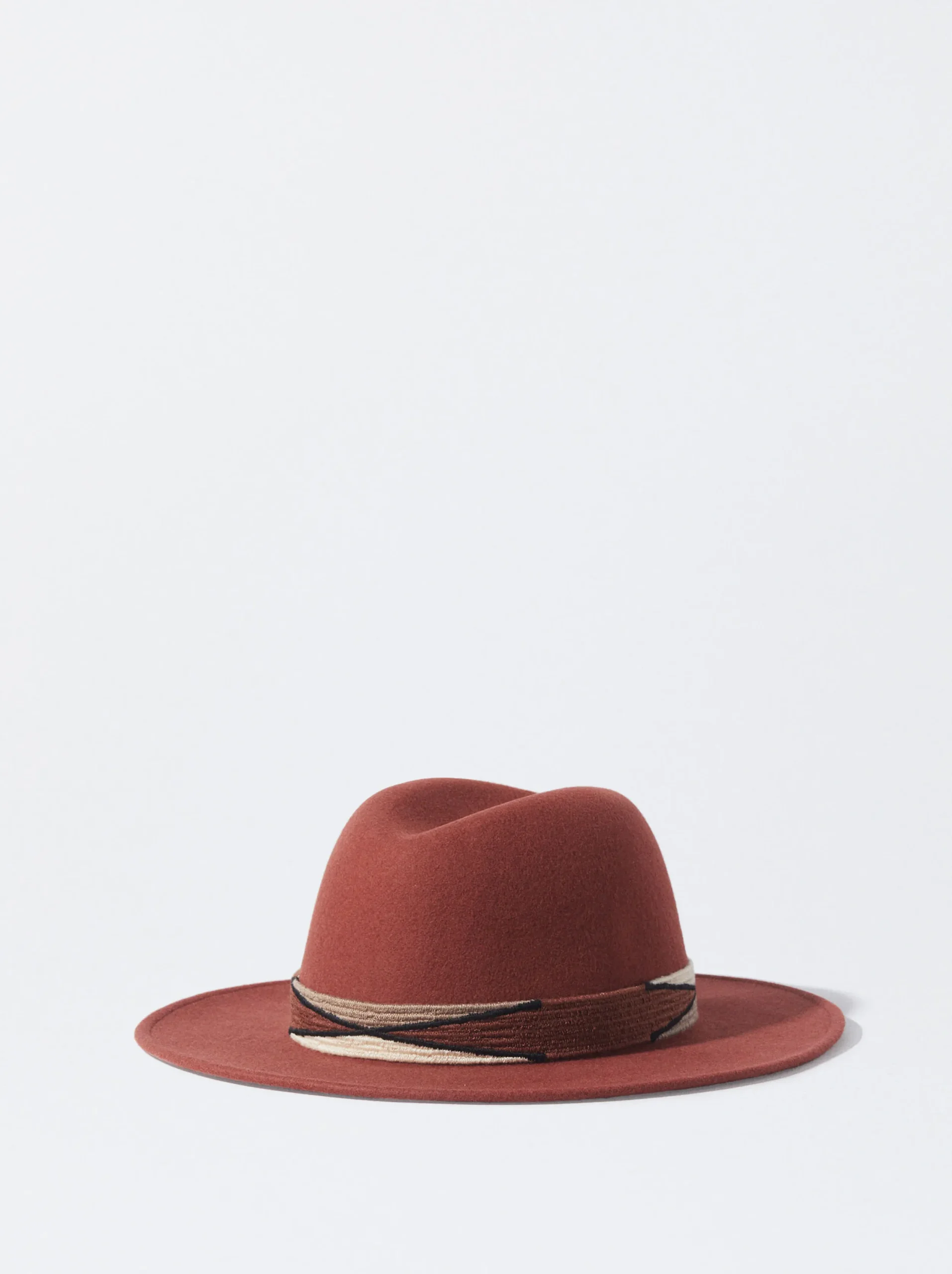 PARFOIS Sombrero De Lana Teja Cheap