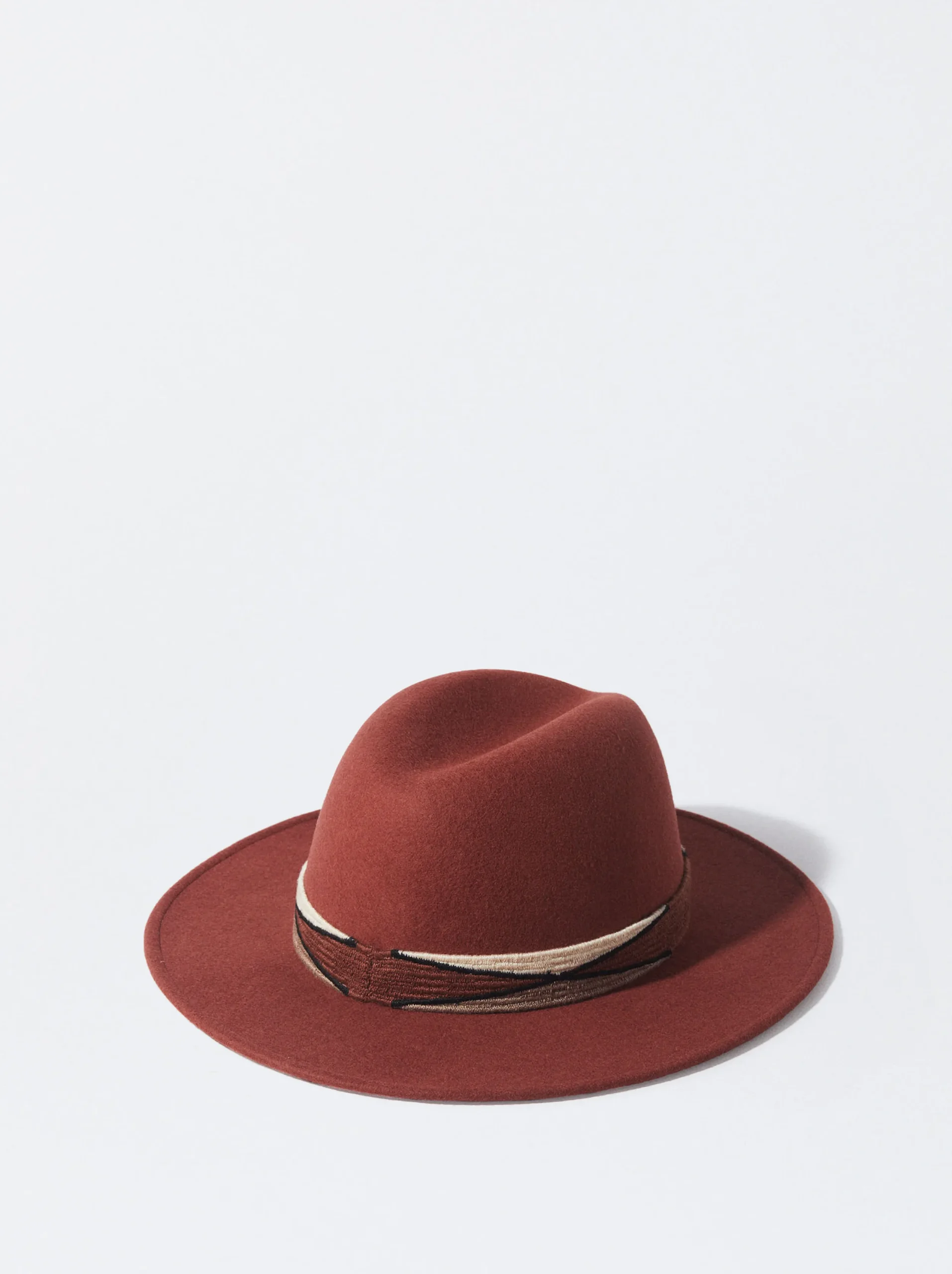 PARFOIS Sombrero De Lana Teja Cheap