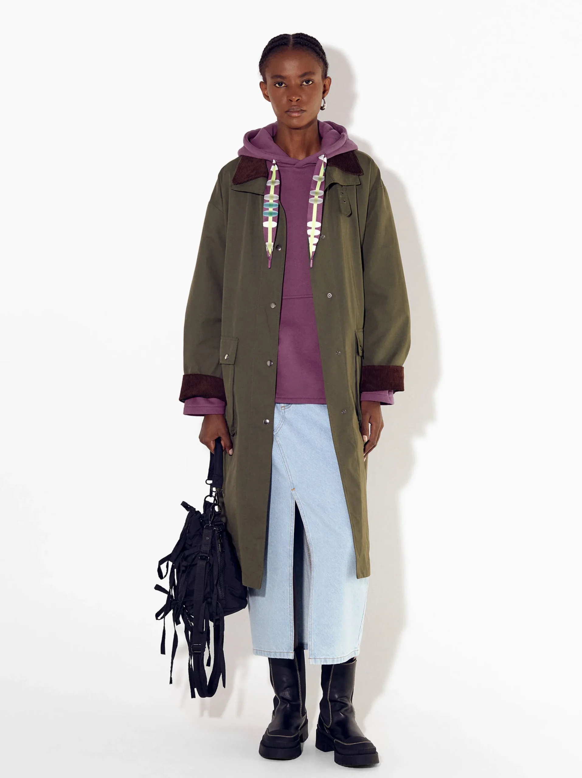 PARFOIS Sudadera Algodón Com Capucha Burdeos Flash Sale