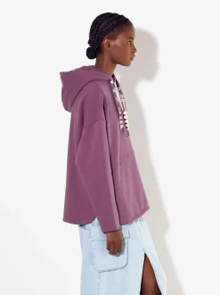 PARFOIS Sudadera Algodón Com Capucha Burdeos Flash Sale