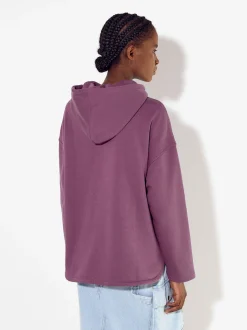 PARFOIS Sudadera Algodón Com Capucha Burdeos Flash Sale