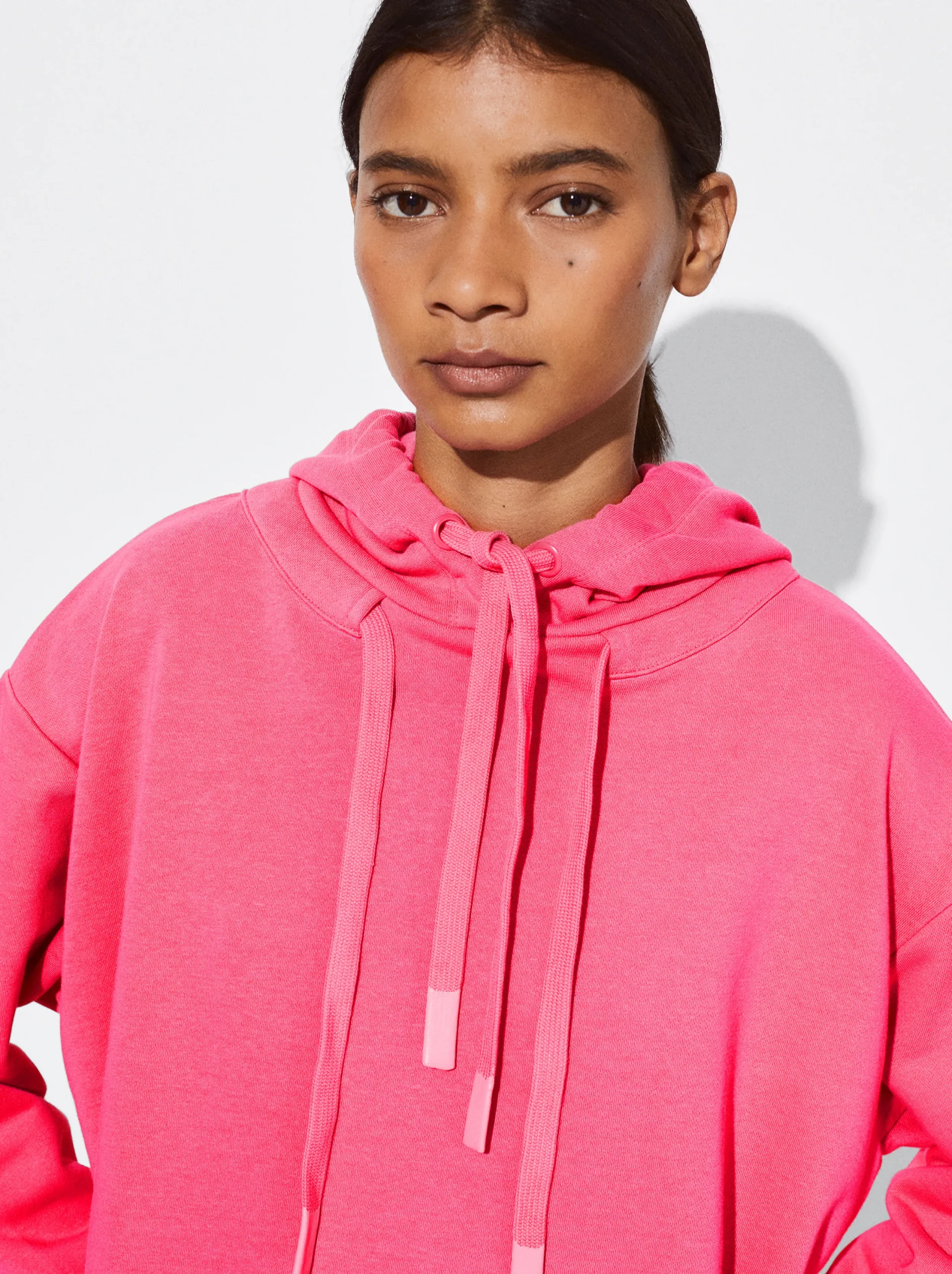 PARFOIS Sudadera Algodón Con Capucha Fucsia Cheap