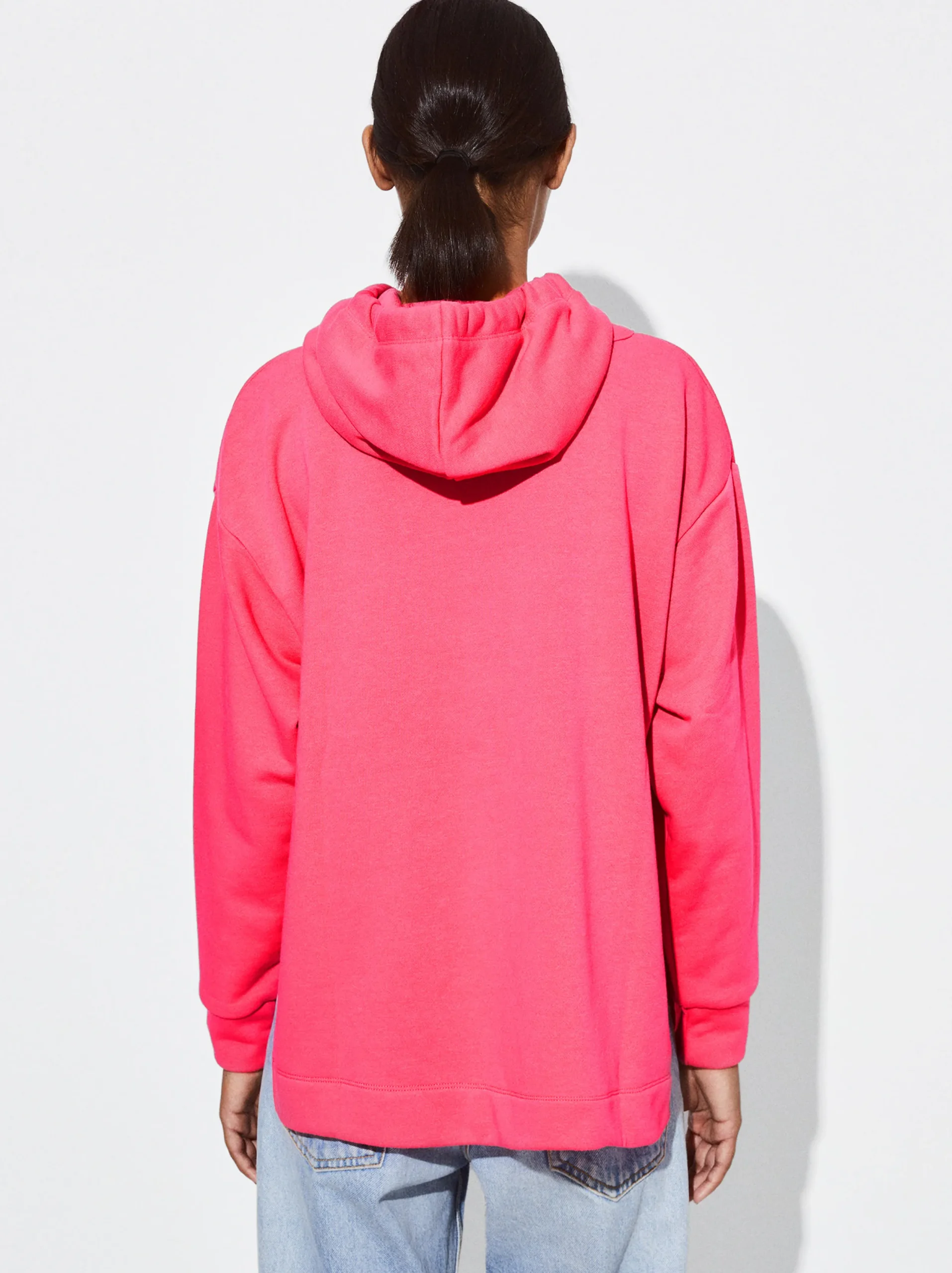 PARFOIS Sudadera Algodón Con Capucha Fucsia Cheap