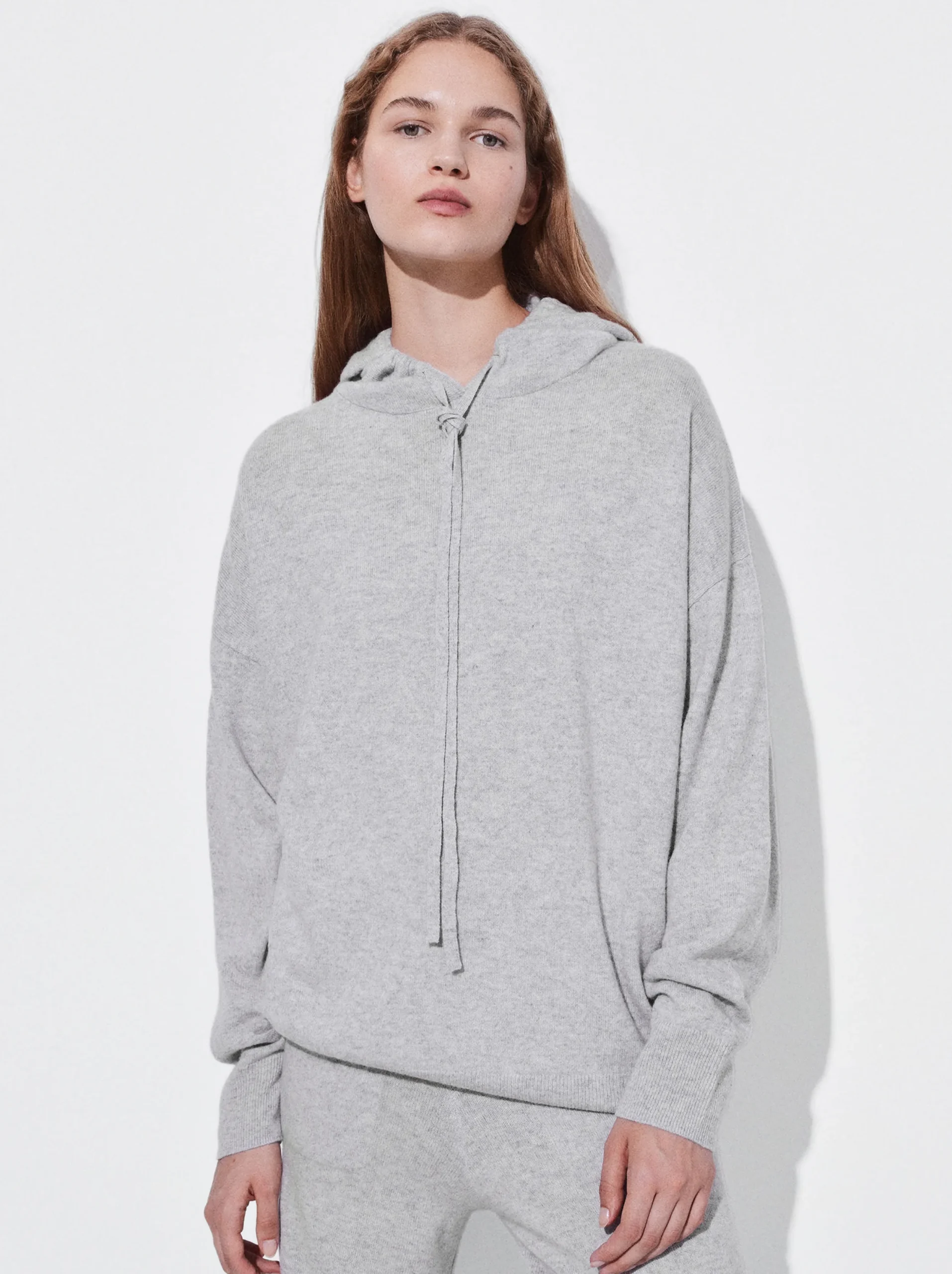 PARFOIS Sudadera Con Capucha 100% Cashmere Gris Store