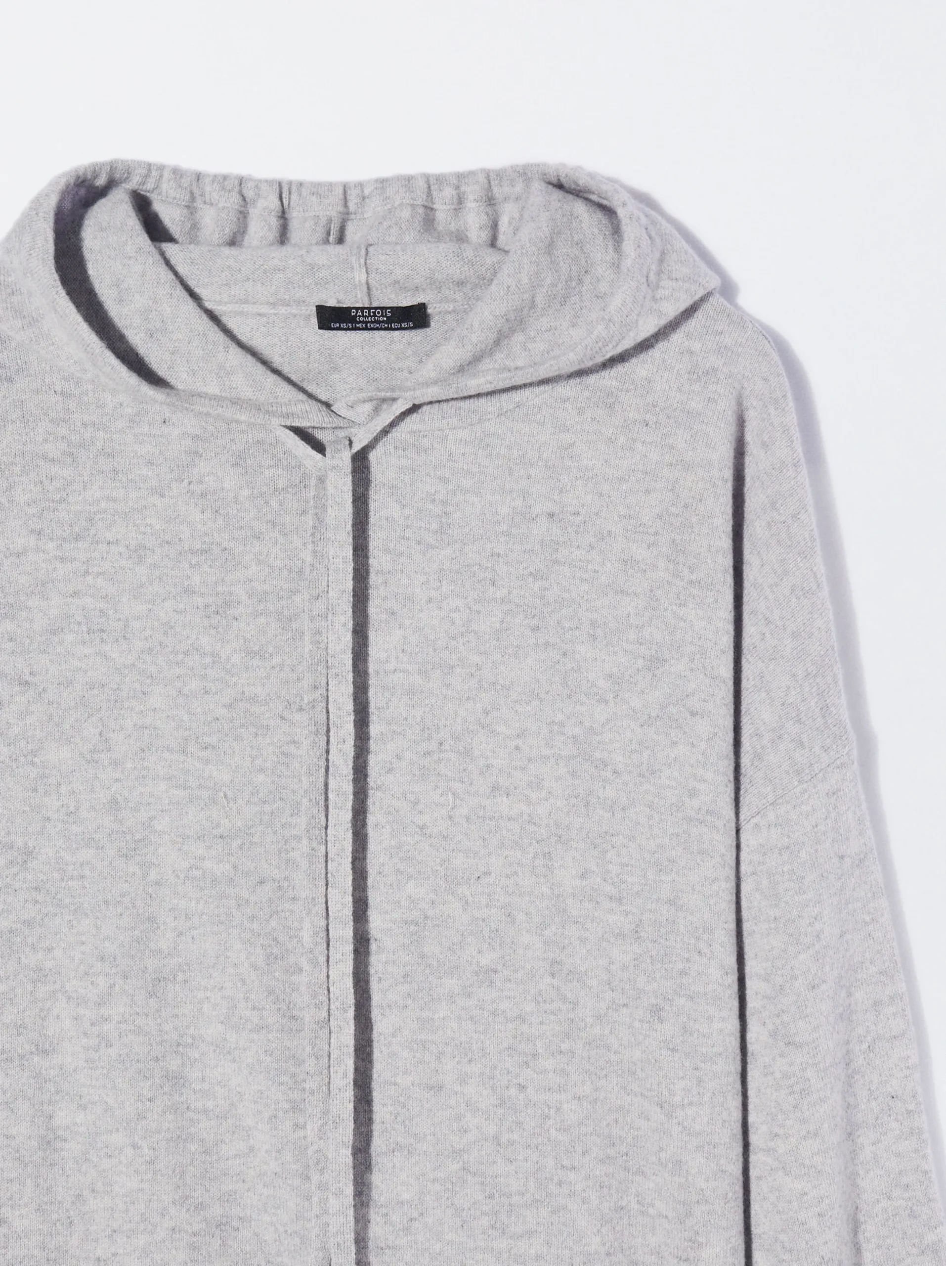PARFOIS Sudadera Con Capucha 100% Cashmere Gris Store