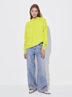 PARFOIS Sudadera Con Capucha 100% Cashmere Amarillo Hot