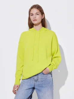PARFOIS Sudadera Con Capucha 100% Cashmere Amarillo Hot