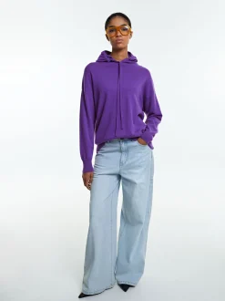 PARFOIS Sudadera Con Capucha 100% Cashmere Violeta Sale
