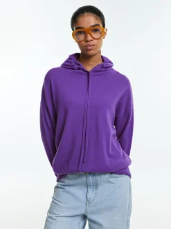 PARFOIS Sudadera Con Capucha 100% Cashmere Violeta Sale