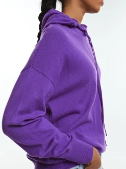 PARFOIS Sudadera Con Capucha 100% Cashmere Violeta Sale