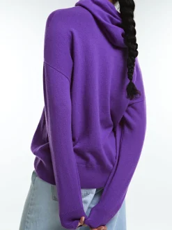 PARFOIS Sudadera Con Capucha 100% Cashmere Violeta Sale