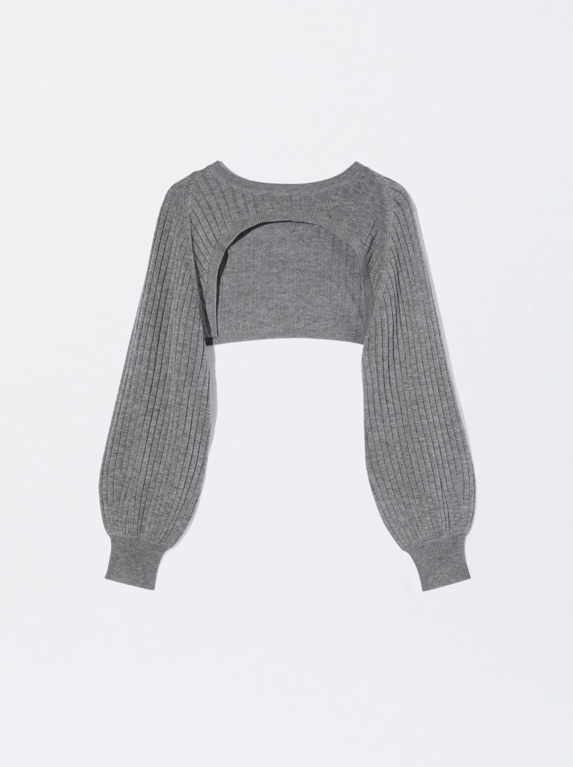 PARFOIS Sweater Con Abertura En Escote Gris Clearance
